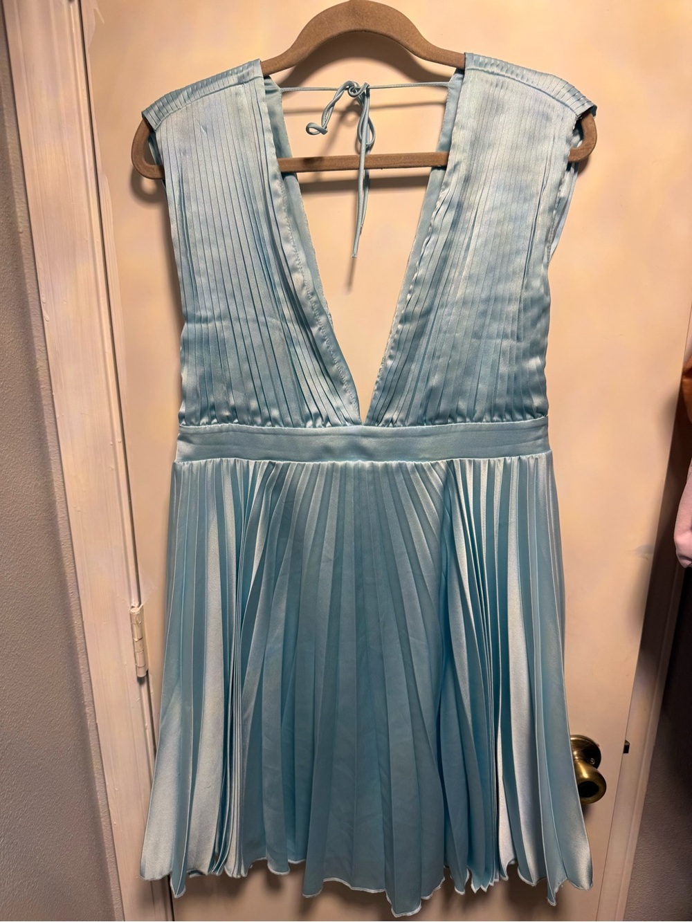 Abercrombie & Fitch Light Blue Pleated Dress